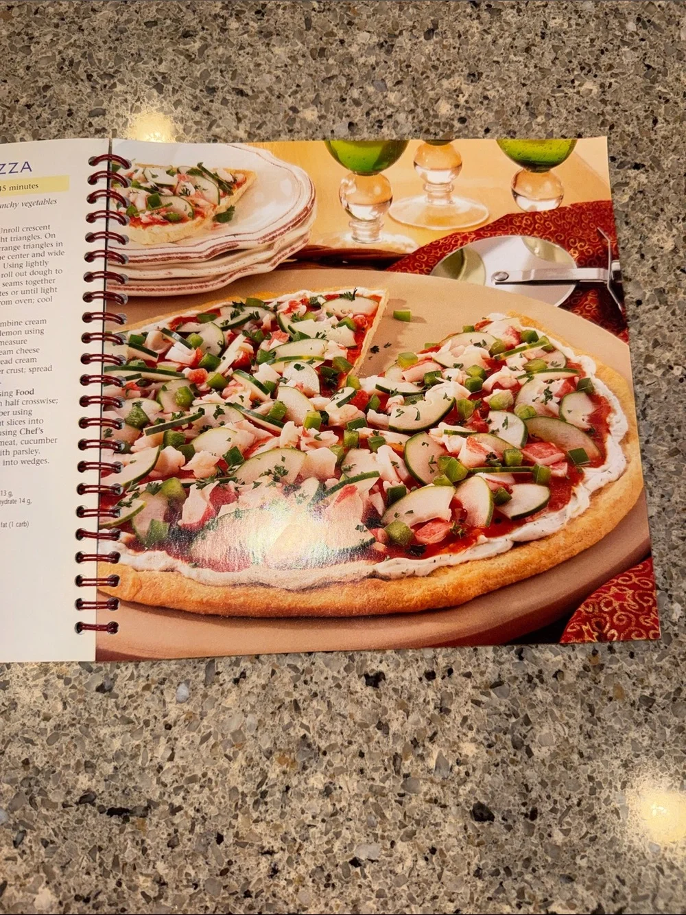 The Pampered Chef All The Best Cookbook - Red Cover with Food Photo